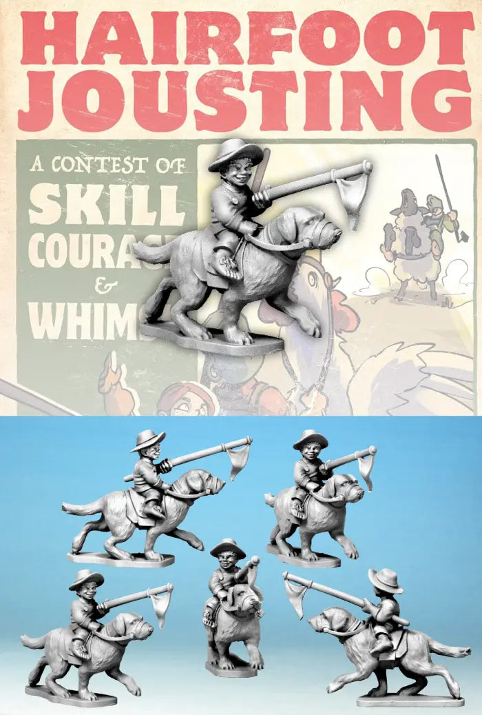 Hairfoot Jouster riding a Dog.