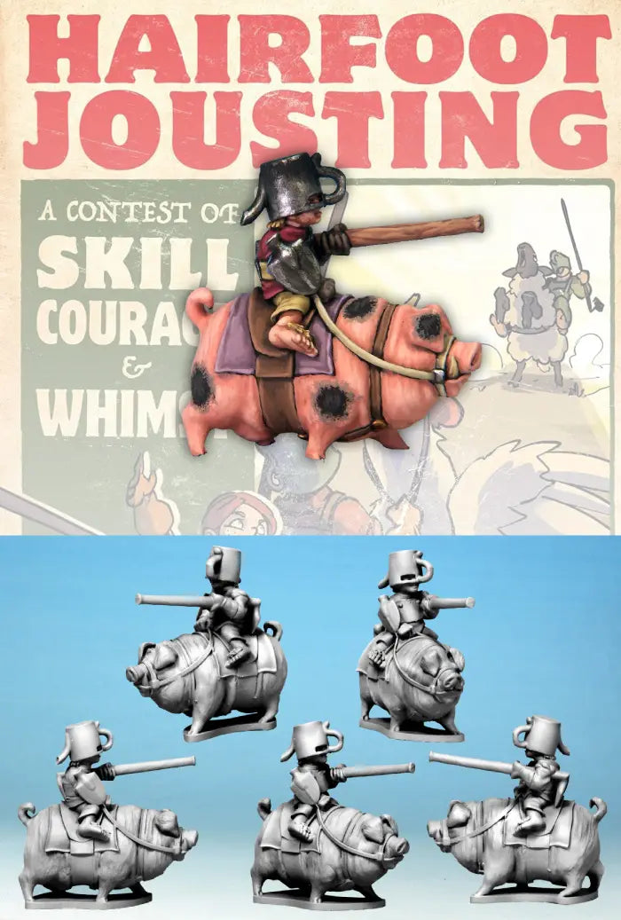 Hairfoot Jouster riding a Pig.