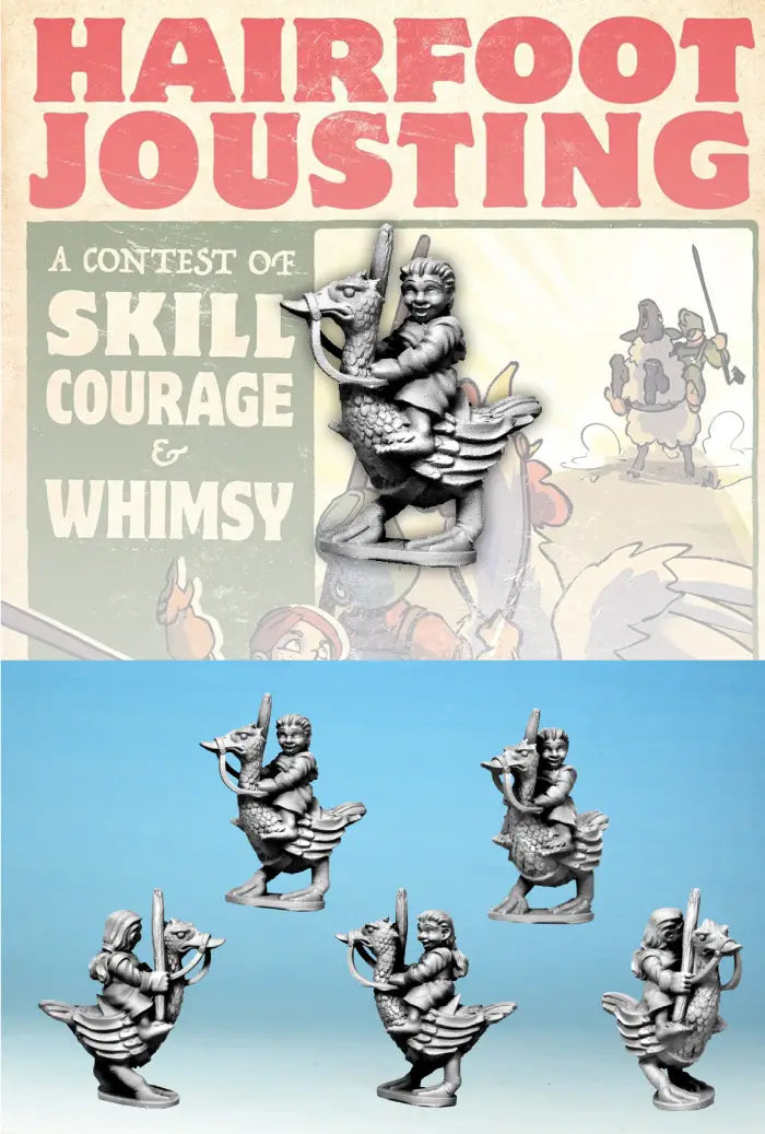 Hairfoot Jouster riding a Goose.