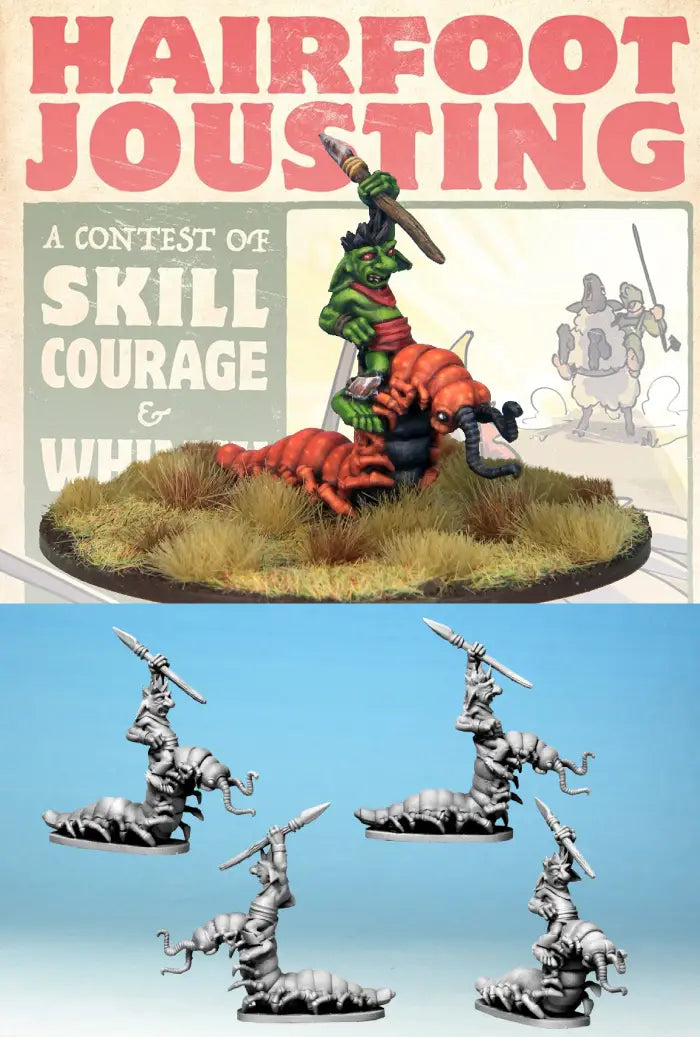 Wartnose Jouster Riding a Centipede.