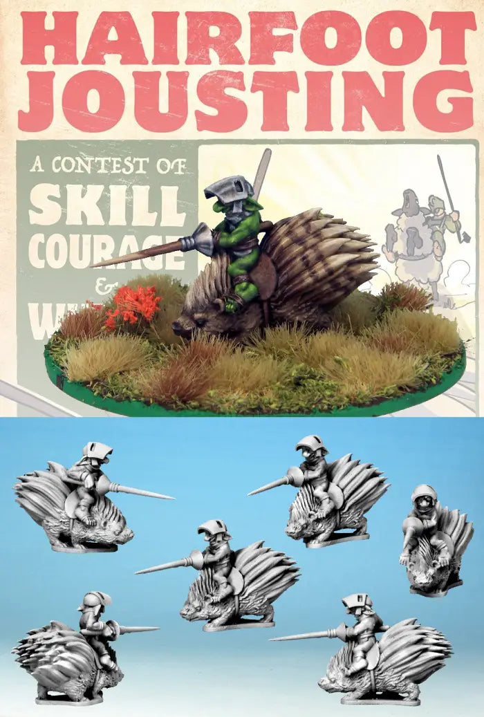 Wartnose Jouster Riding a Porcupine.