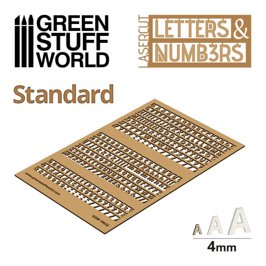 GSW Letters & Numbers 4mm