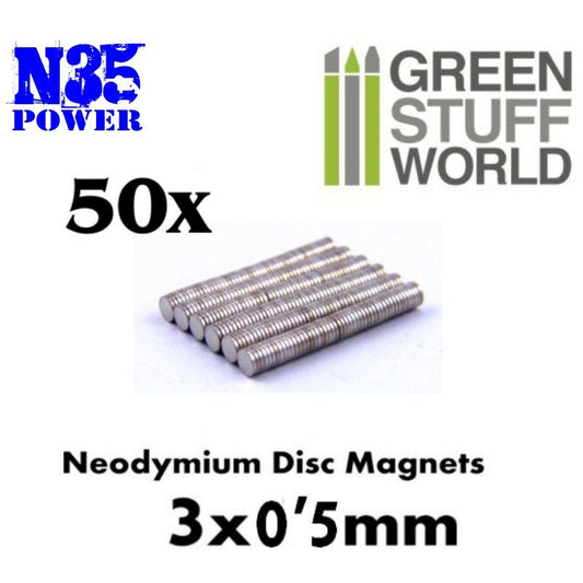 Magnets 3x0.5mm - 50 units (N35)