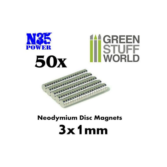 Magnets 3x1mm - 50 units (N35)