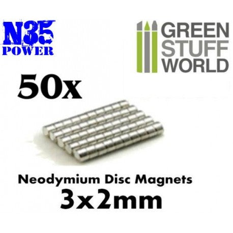 Magnets 3x2mm - 50 units (N35)