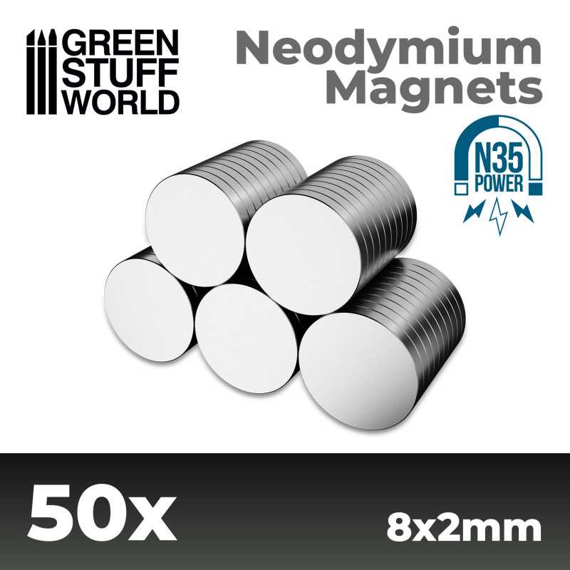 Magnets 8x2mm - 50 units (N35)