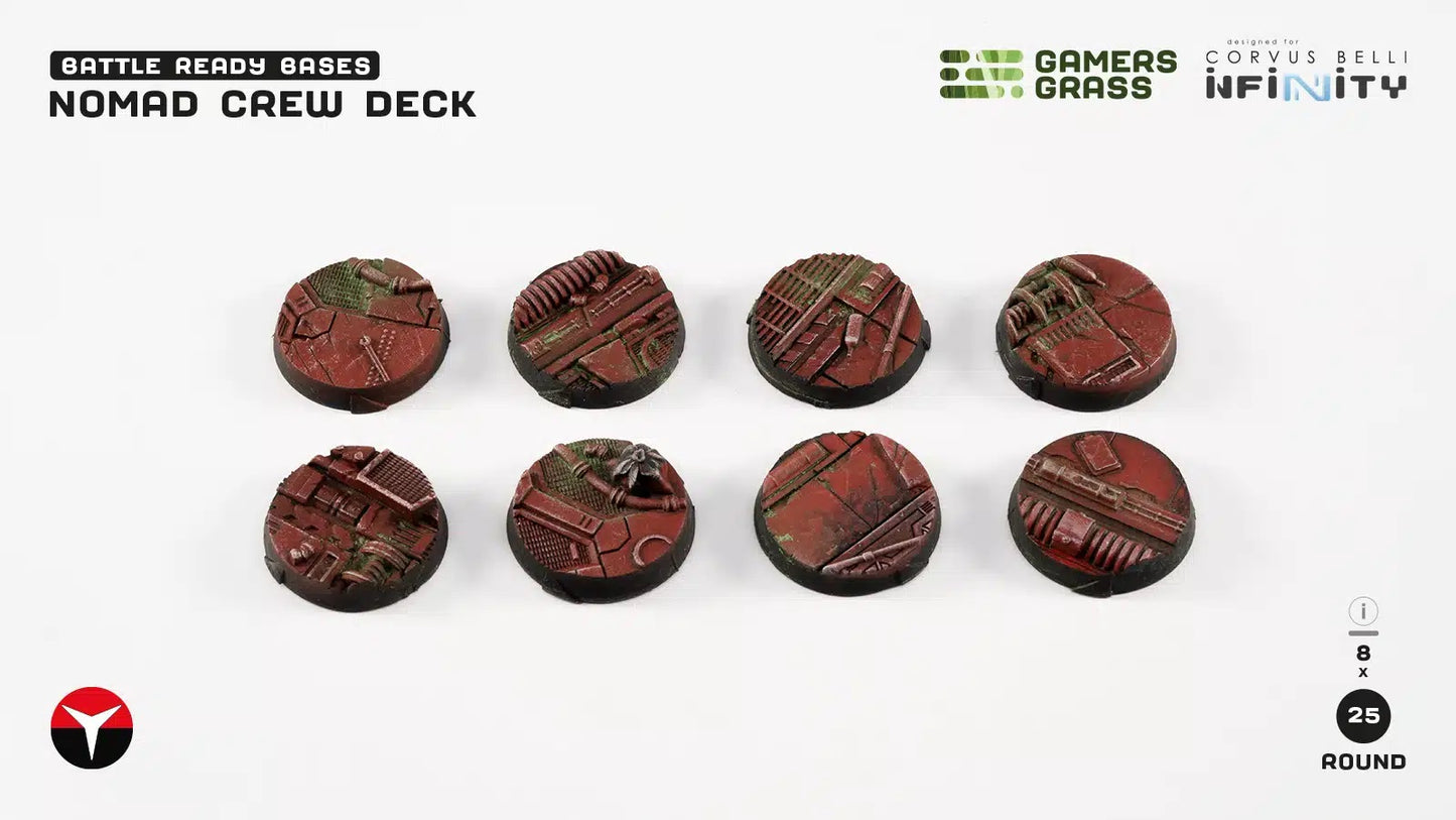 Nomad Crew Deck Bases (25mm x 8)