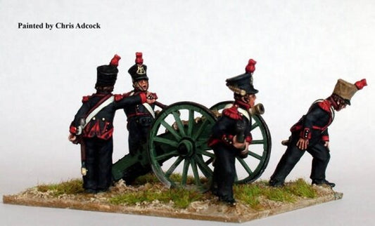 French Napoleonic Foot Artillery Firing 6pdr