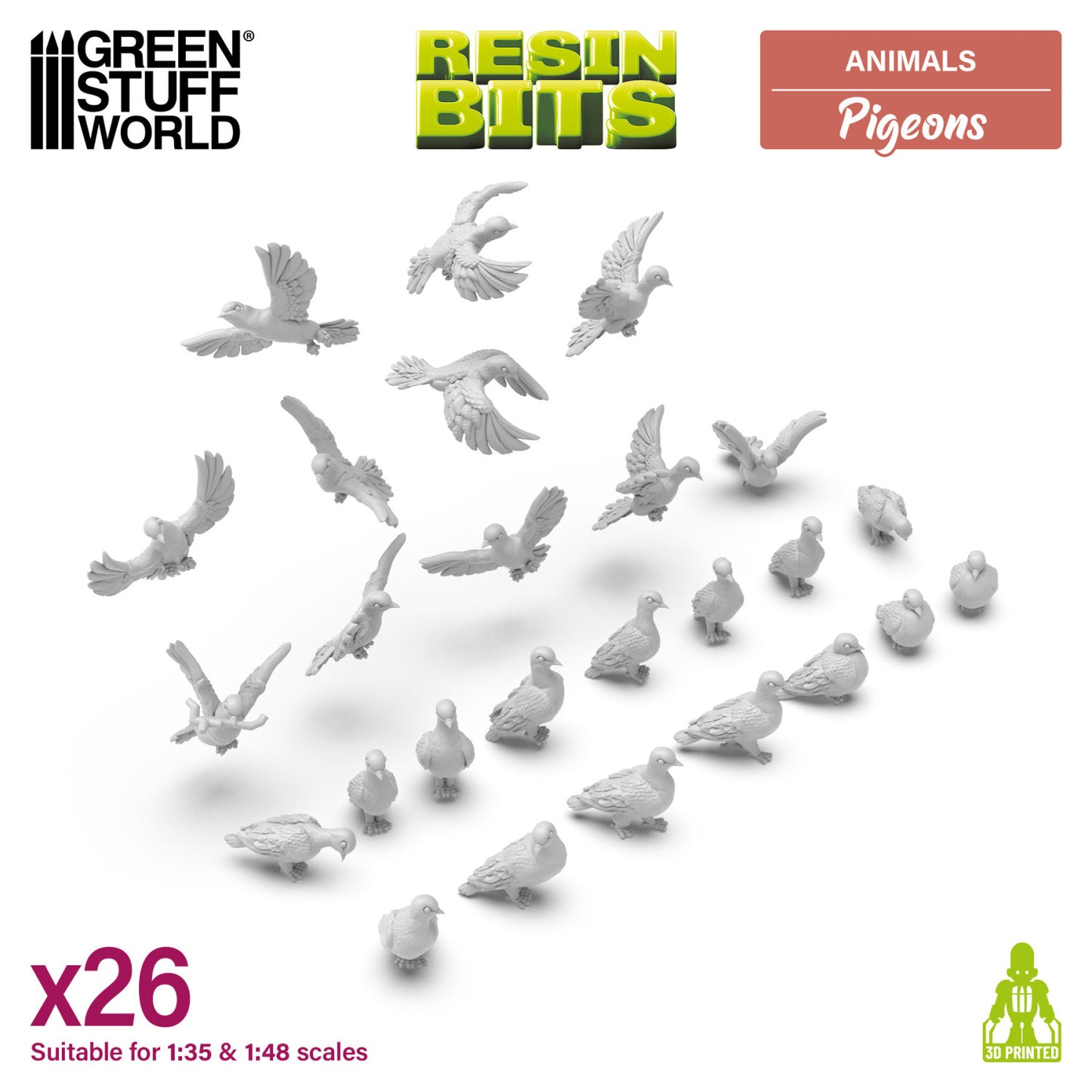 3D Printed: Pigeons