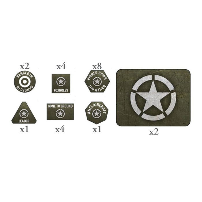 US907 American LW Tokens (x20) and Objectives (x2)