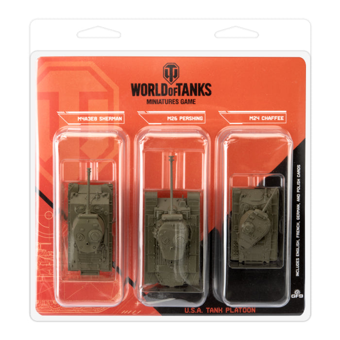 WOT67 - U.S.A. Tank Platoon (M4A3E8 Sherman, M26 Pershing, M24 Chaffee)