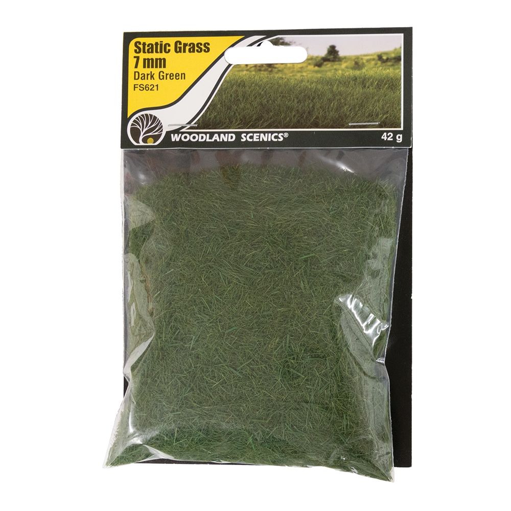 Static Grass 7mm Dark Green
