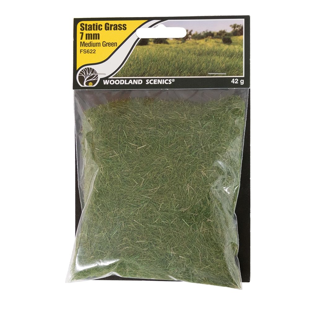Static Grass 7mm Medium Green