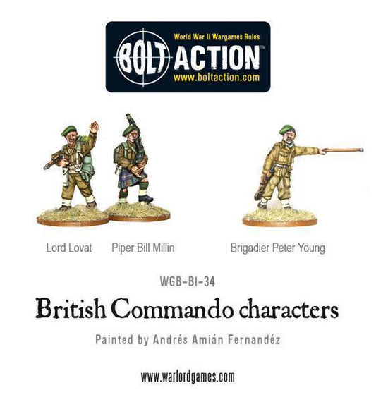 British Commando characters (Lord Lovat, Piper Millin, Brigadier Peter Young)