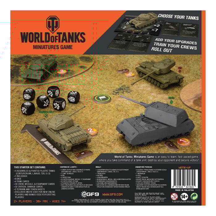 WOT01-UP - World of Tanks Starter Set (Maus, T29, IS-3, Centurion)