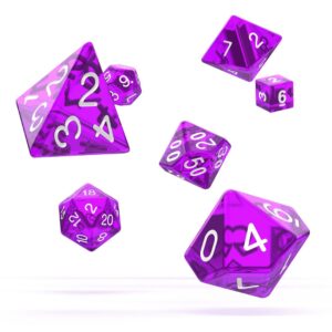 RPG Purple Dice (Translucent) x 7