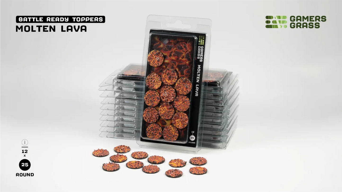 Molten Lava - Round 25mm (x12)