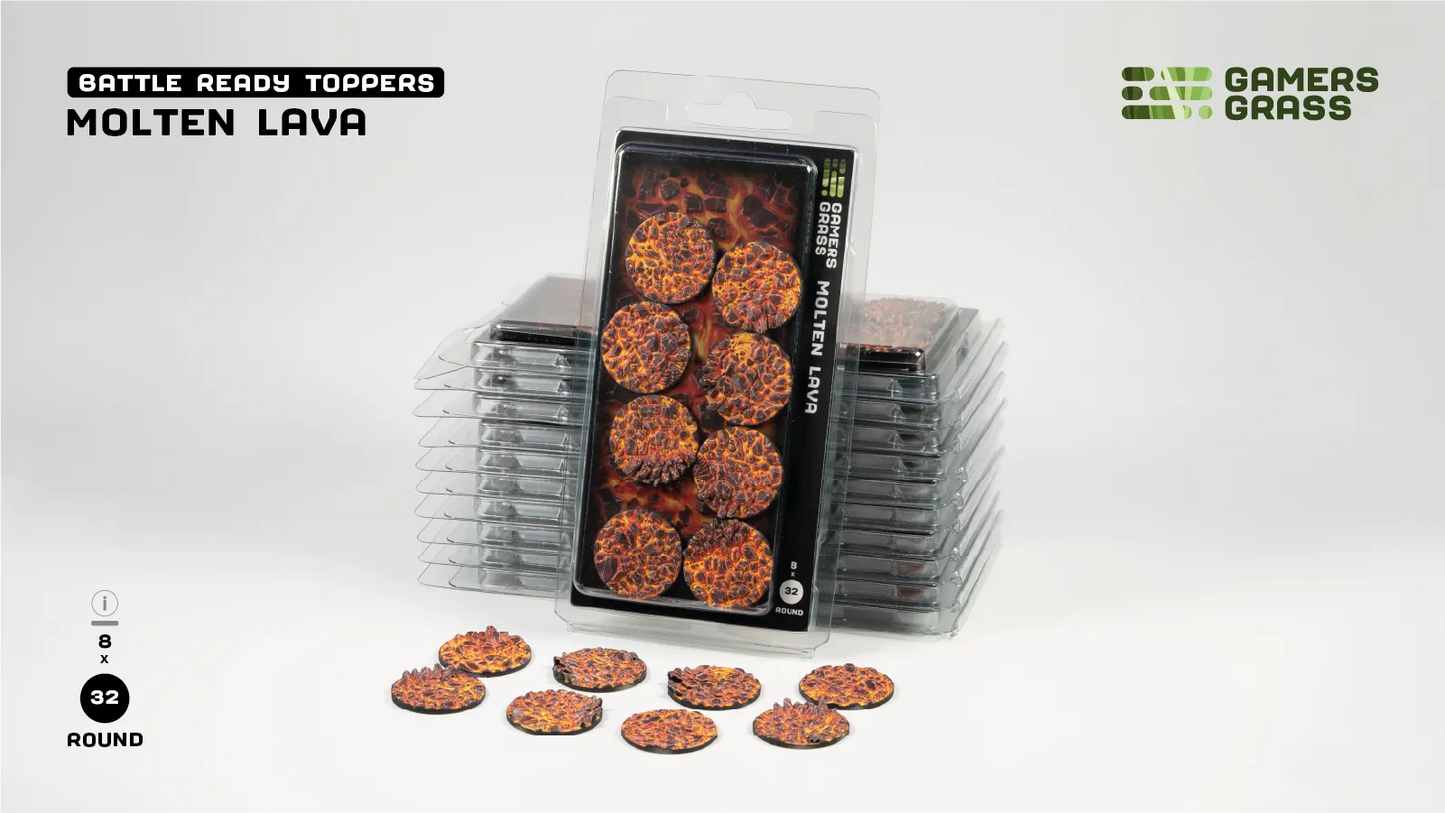 Molten Lava - Round 32mm (x8)