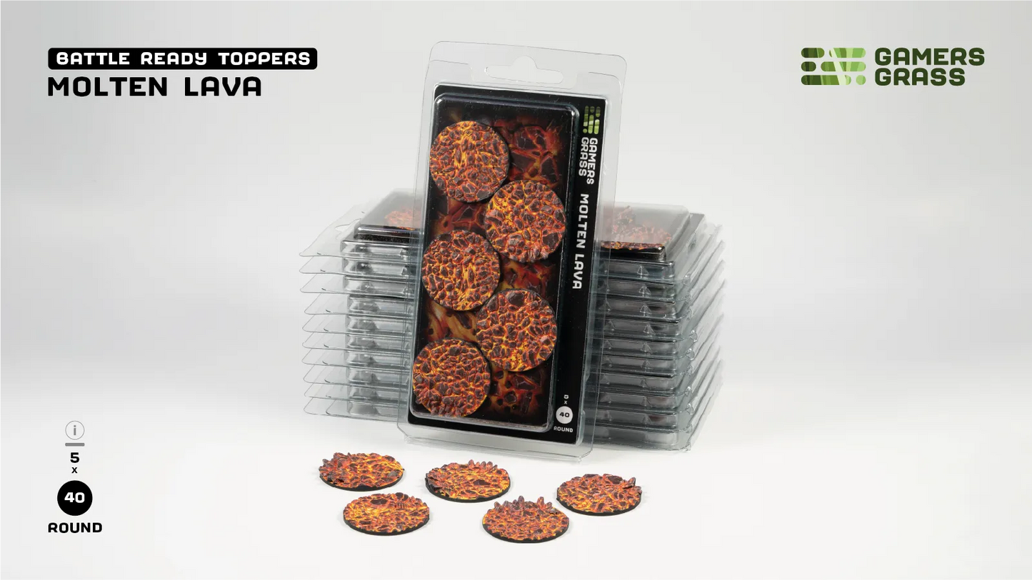Molten Lava - Round 40mm (x5)