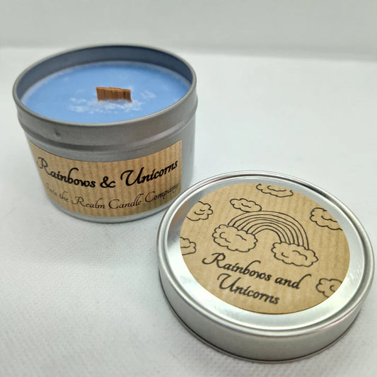 Rainbows and Unicorns Candle Tin