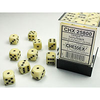 Chessex Opaque Ivory/Black