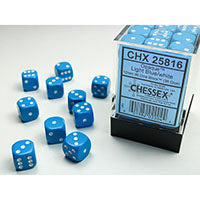 Chessex Opaque Light Blue/White