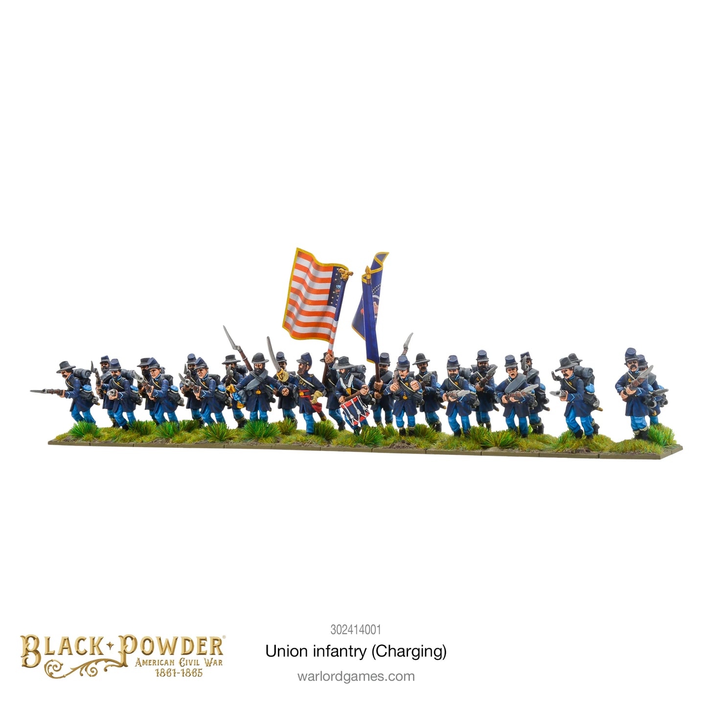 American Civil War Infantry Regiment Charging