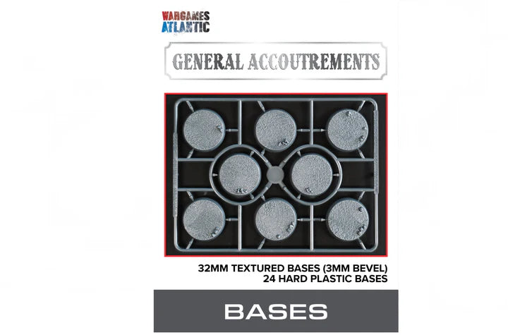32mm Textured Bases (3mm Bevel) - Wargames Atlantic