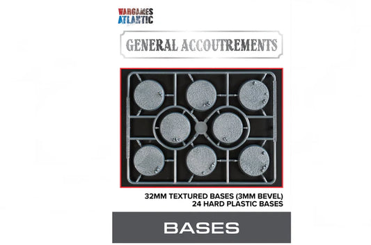 32mm Textured Bases (3mm Bevel) - Wargames Atlantic