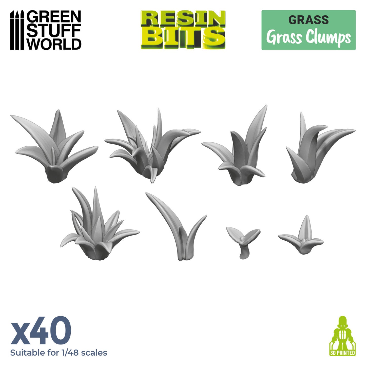 3D Printed: Grass Clumps 1:48-1:35