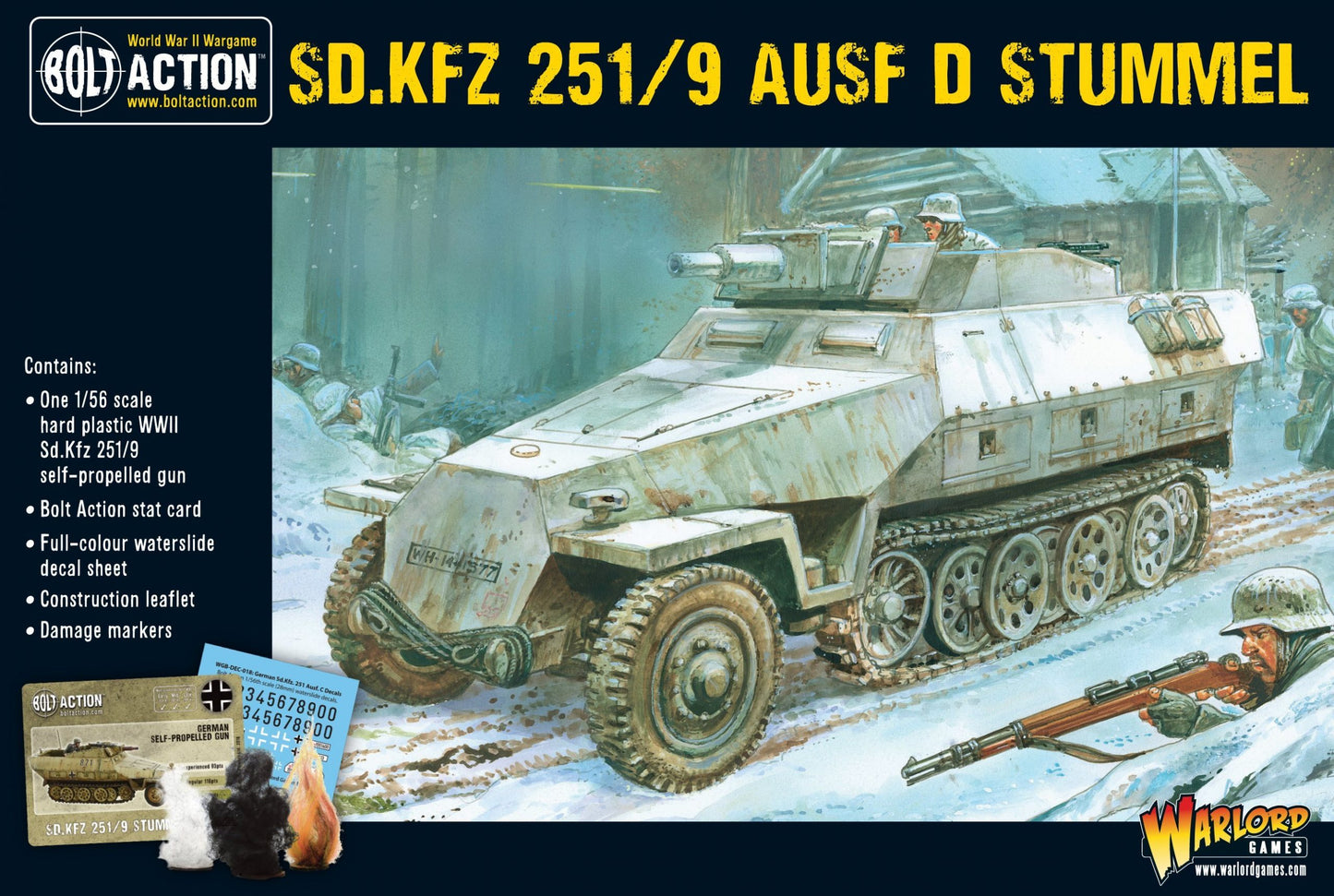 German Army Sd.Kfz 251/9 Ausf D (Stummel) Half track