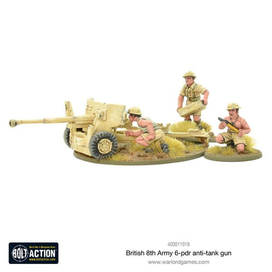 British 8th Army 6 Pounder Anti-Tank Gun