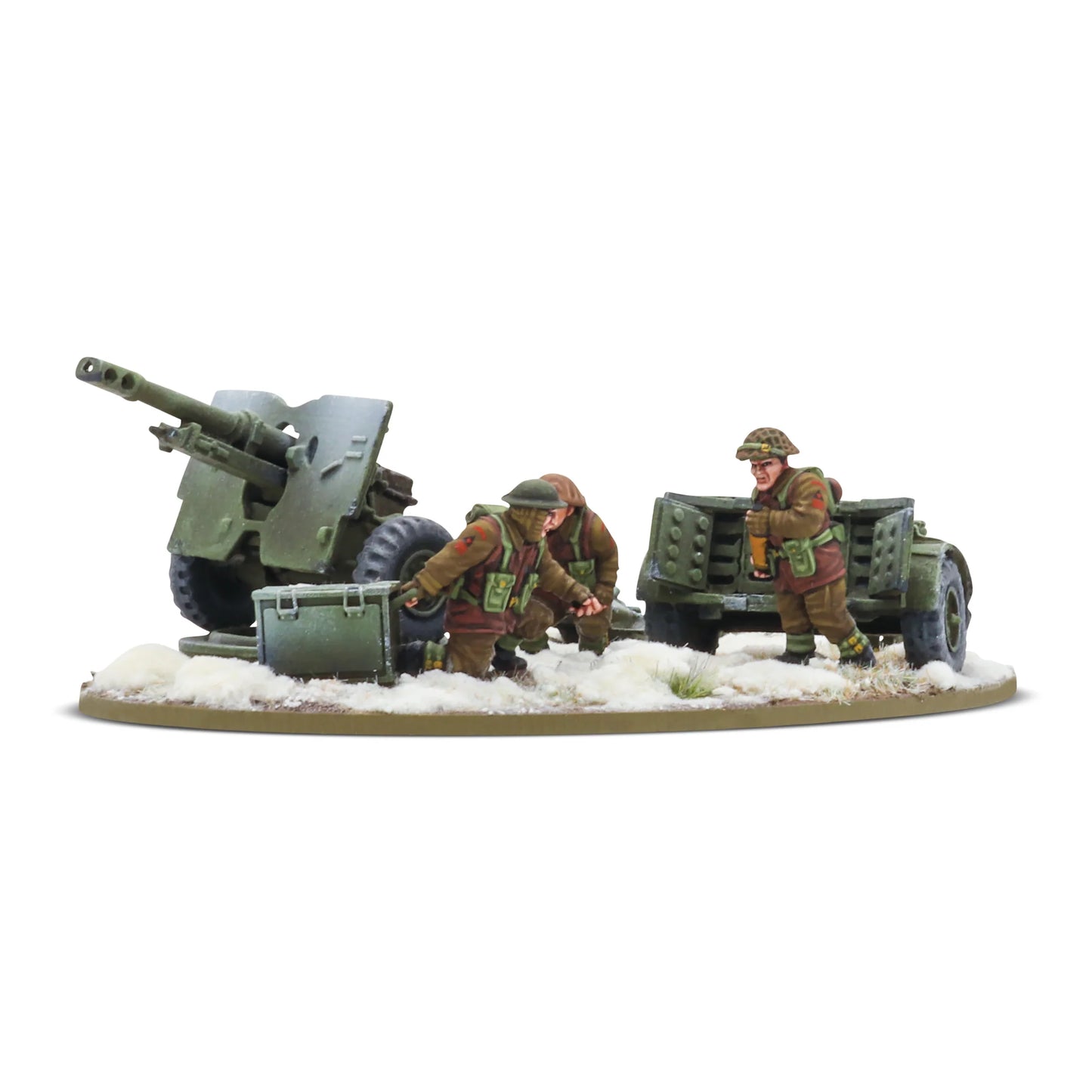 British 25-Pdr Light Howitzer with British Infantry (Winter) Crew