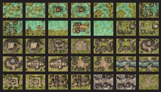 Swamps and Ruins: Into the Wilds Battlemaps Volume 2