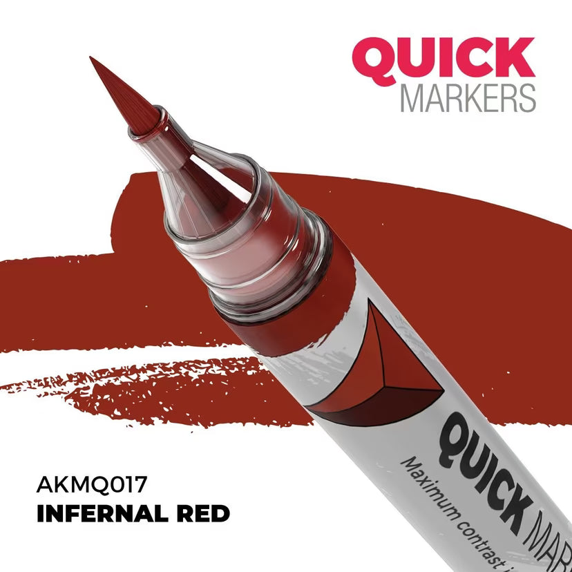 AKMQ017 - Quick Markers: Infernal Red