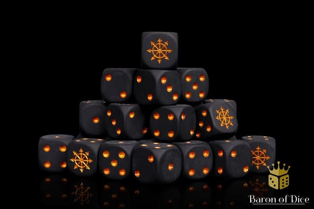 Baron of Dice: Dark Servants Matte Black Dice Set