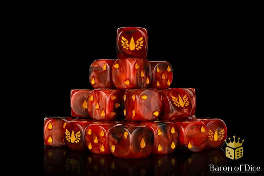 Baron of Dice: Blood Drop Dice Set