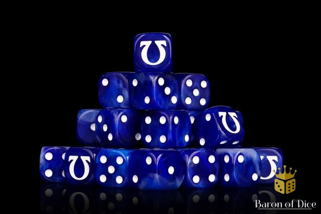 Baron of Dice: Omega White Inlay Dice Set