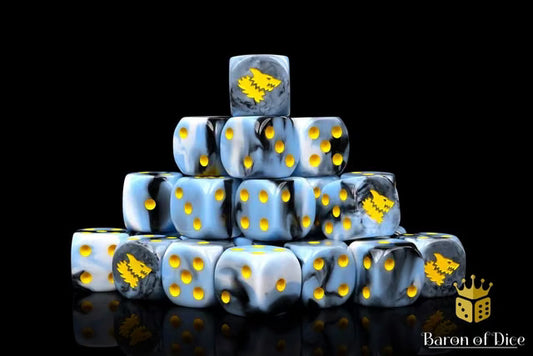 Baron of Dice: Snow Direwolf Dice Set