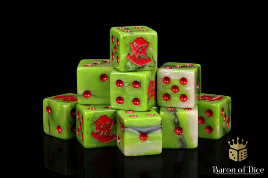 Baron of Dice: Orc Red Dice Set