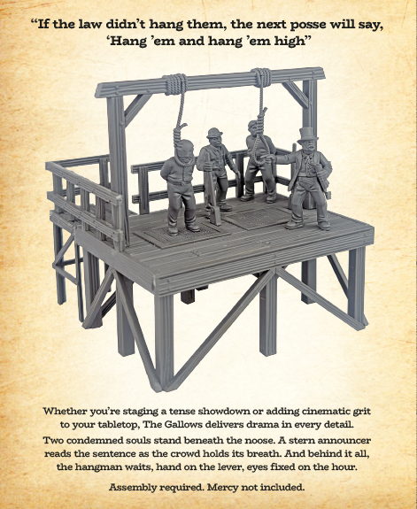 Dead Man's Hand Plastic Gallows Set