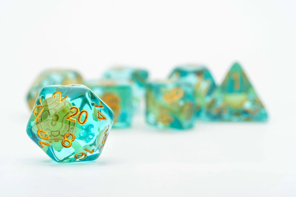 Fanroll - 16mm Resin Poly Dice Set: Turtle Dice