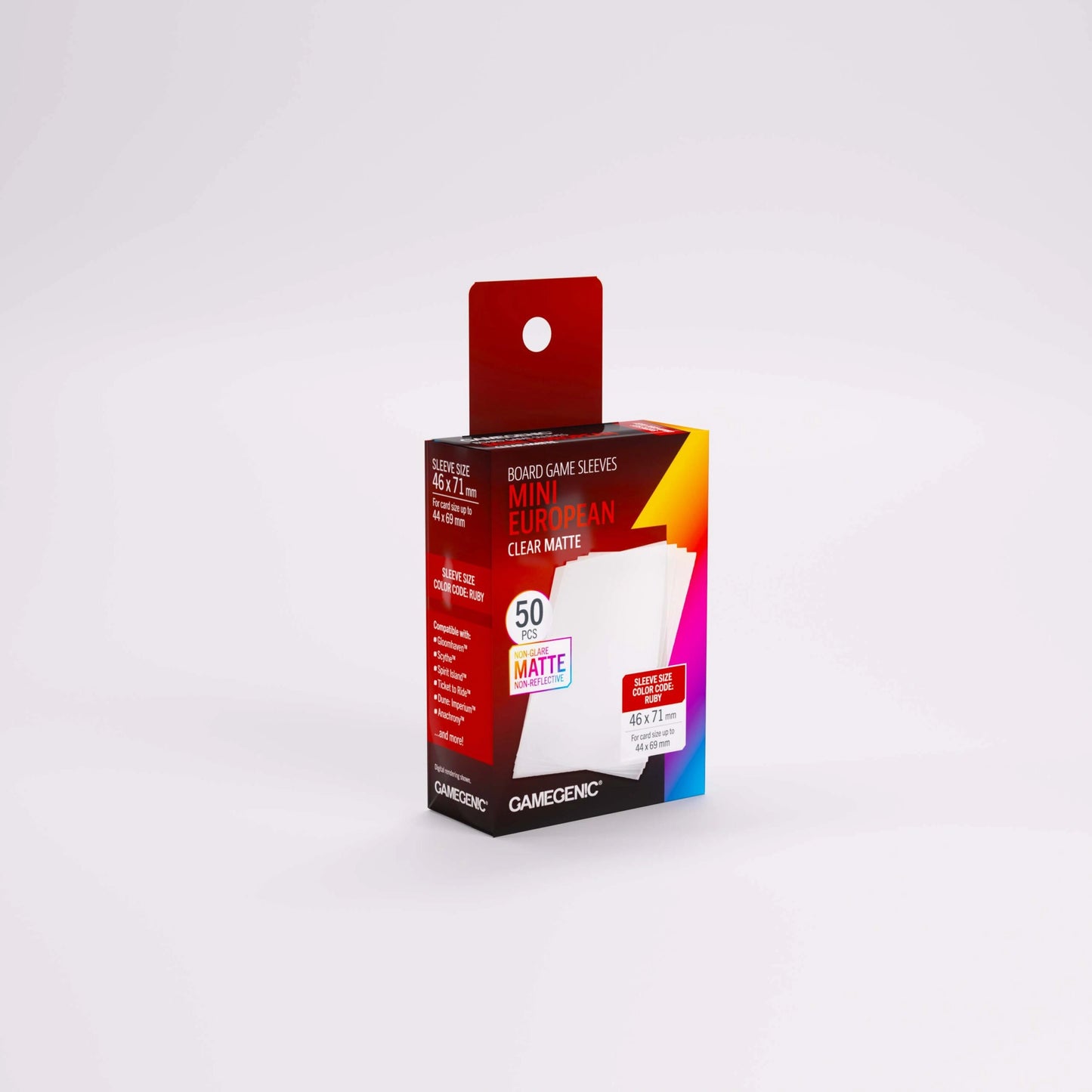 Gamegenic Board Game Sleeves Mini European Clear Matte (100 ct.)