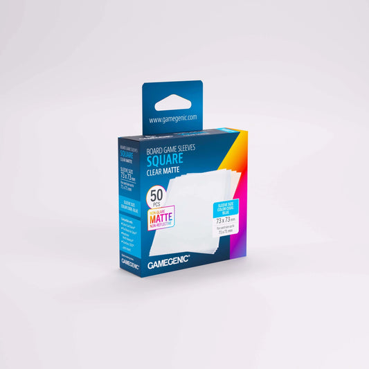 Gamegenic Board Game Sleeves Square Clear Matte (100 ct.)