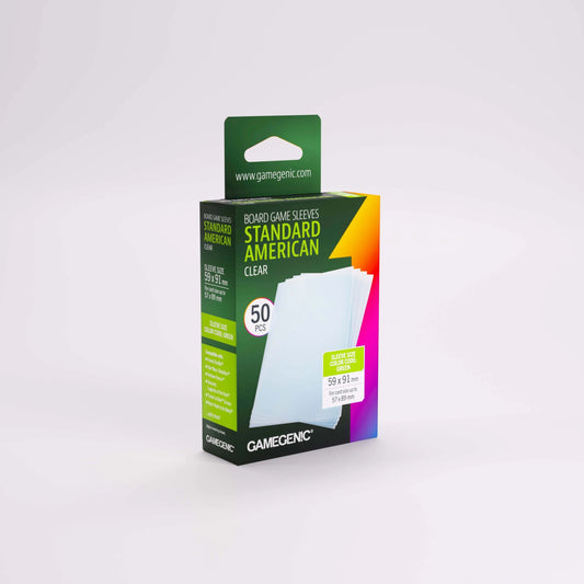 Gamegenic Board Game Sleeves Standard American Clear (100 ct.)