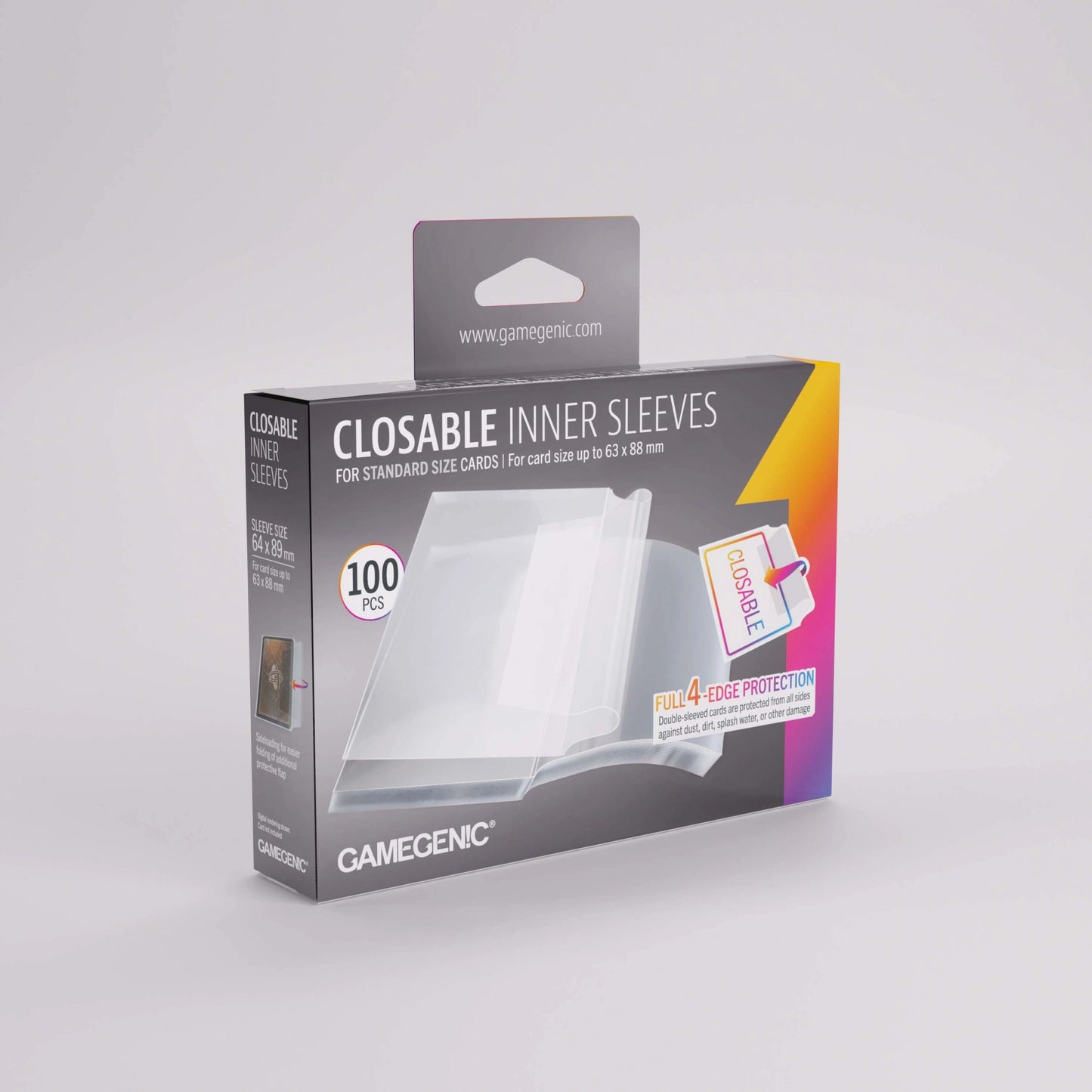 Gamegenic Closable Inner Sleeves 64x89 (100 ct.)
