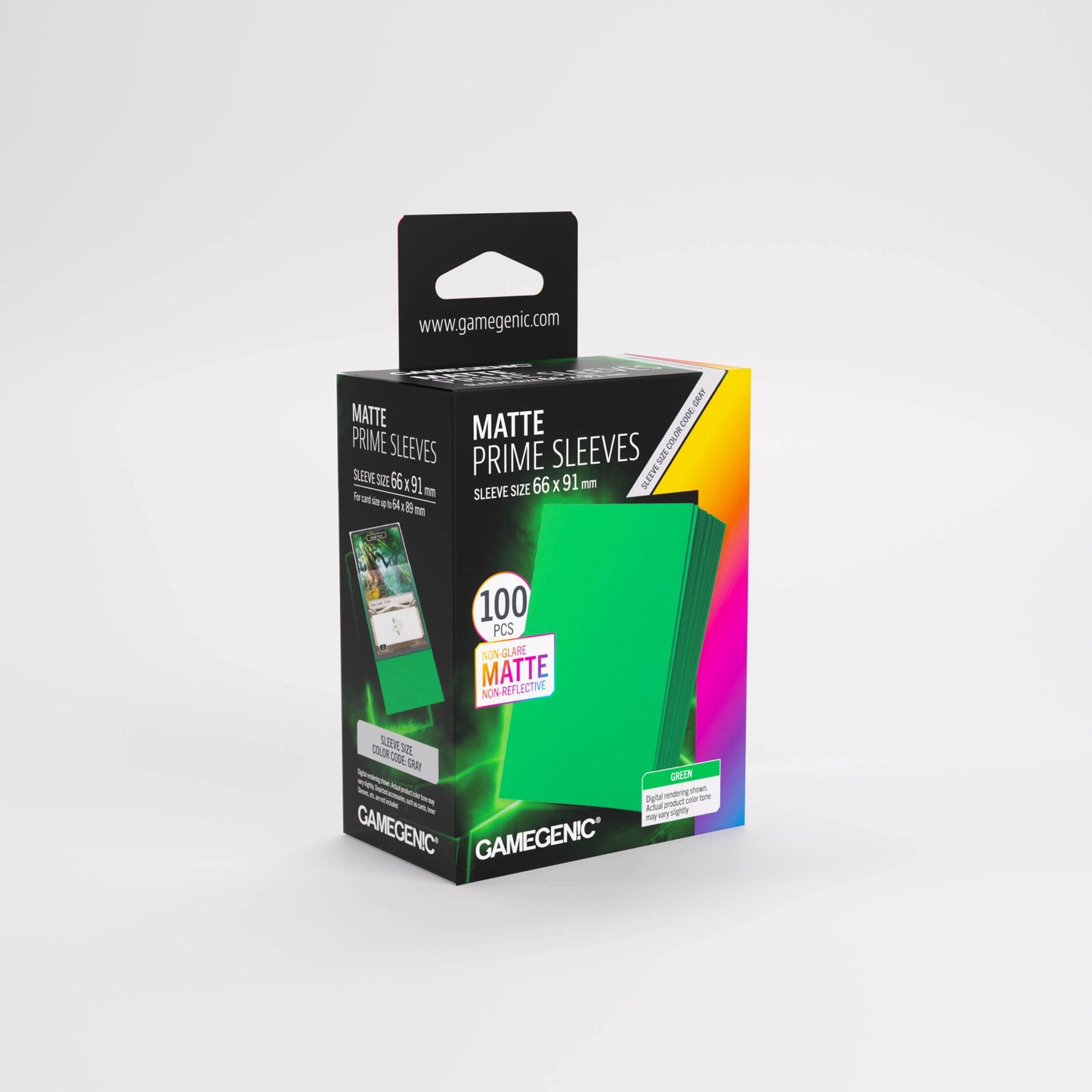 Gamegenic Matte Prime Sleeves Green 66x91 (100 ct.)