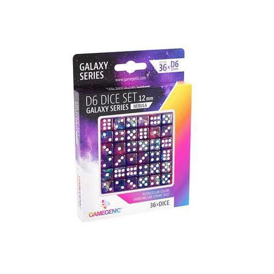 Galaxy Series – Nebula – D6 Dice Set 12mm (36pcs) Purple