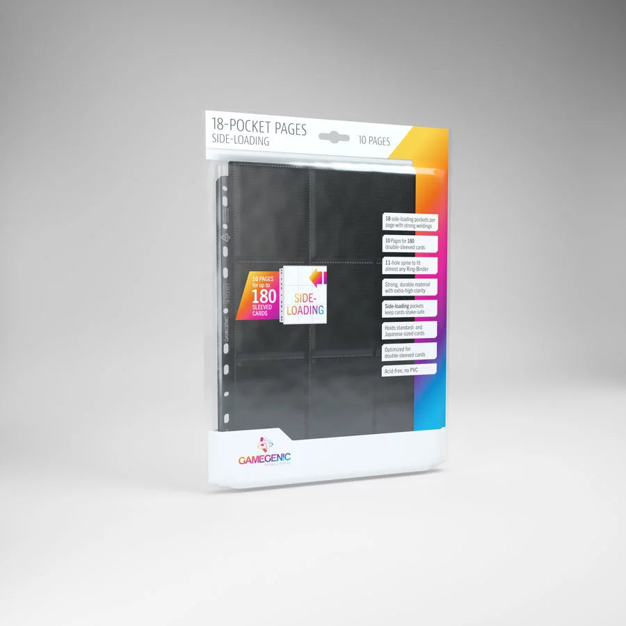 Gamegenic 18-Pocket Pages Side-Loading Black