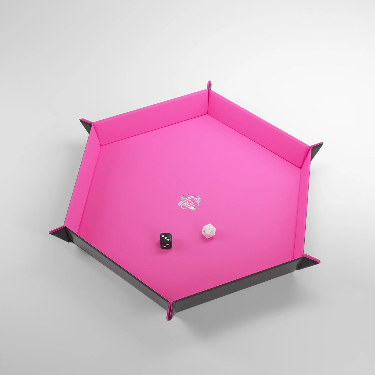 Gamegenic Magnetic Dice Tray Hexagonal (Black/Pink)